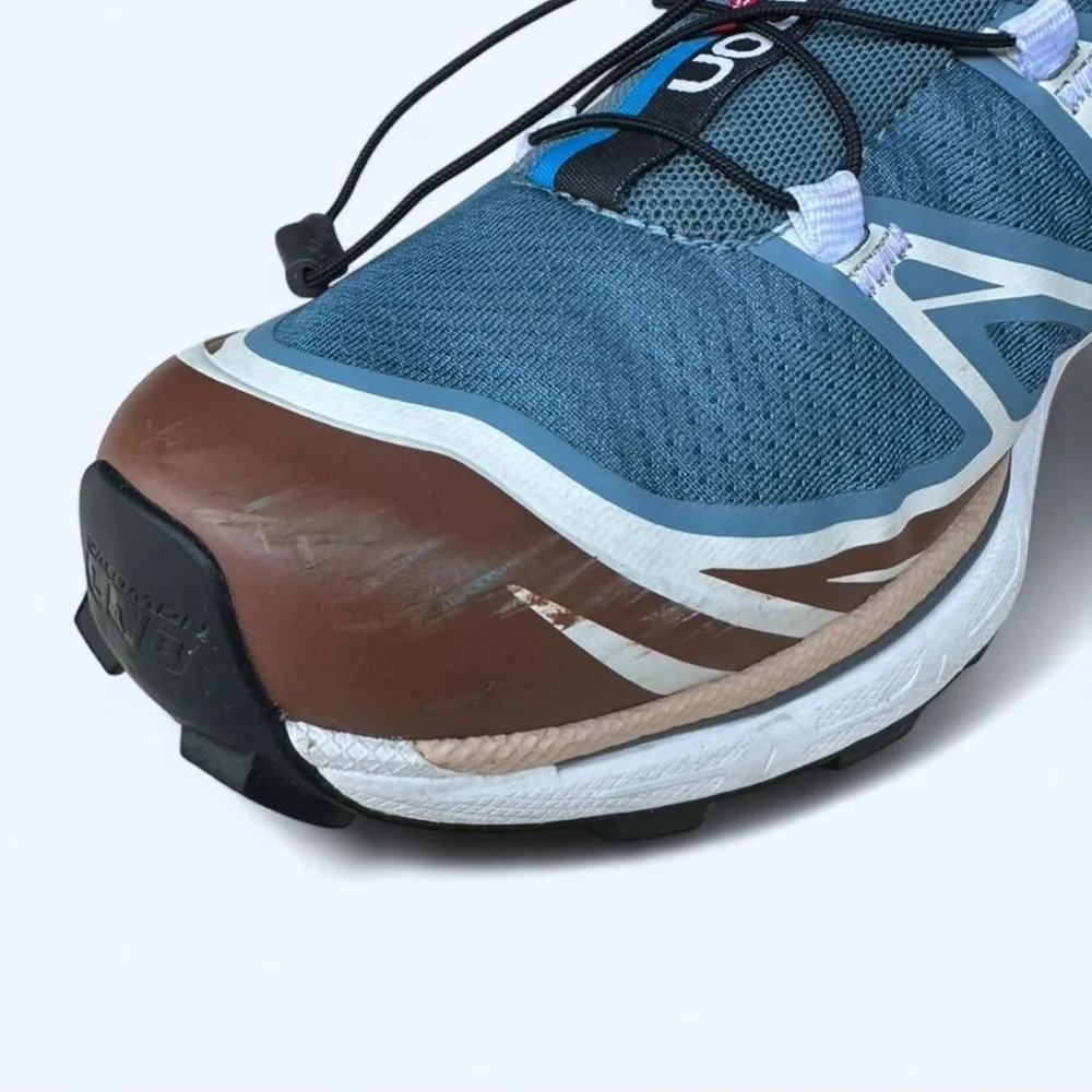 Salomon XT-6 Walnut Maritime Blue Huckleberry Sneakers size 9